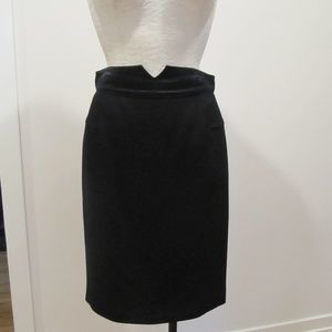 ETRO Black Wool Pencil Straight Skirt W Slit,  42